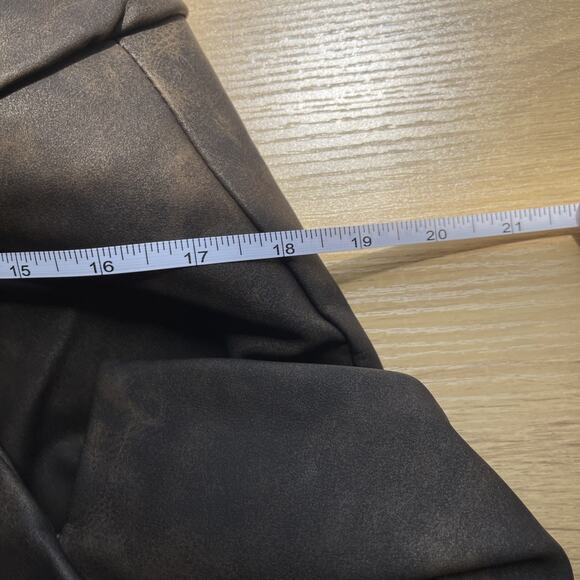 NWT WeWoreWhat x Revolve Faux Leather Blazer Jacket Brown Womens Size Medium - Picture 9 of 9